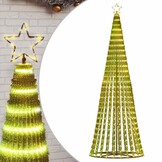 vidaXL LED-kerstboom 247 cm (55% korting!) - Warm Wit, 475 LEDs