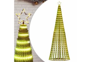 vidaXL LED-kerstboom 247 cm (55% korting!) - Warm Wit, 475 LEDs