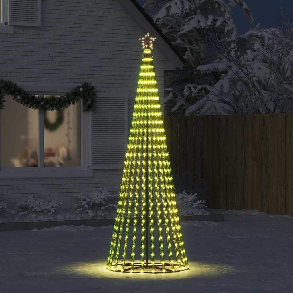 vidaXL LED-kerstboom 247 cm (55% korting!) - Warm Wit, 475 LEDs