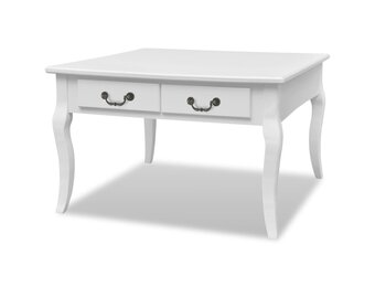 vidaXL Salontafel 4 Lades Wit - 55% Korting