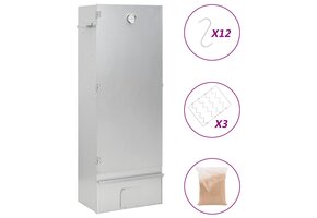 vidaXL BBQ Rookoven met Houtsnippers - 44,5x29x110 cm Staal | 35% Korting!