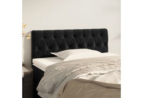 vidaXL Hoofdbord Fluweel Zwart 100x7x78/88cm - 35% Korting!