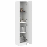 vidaXL Highboard Wit 35x39x168cm | 35% Korting | Bewerkt Hout