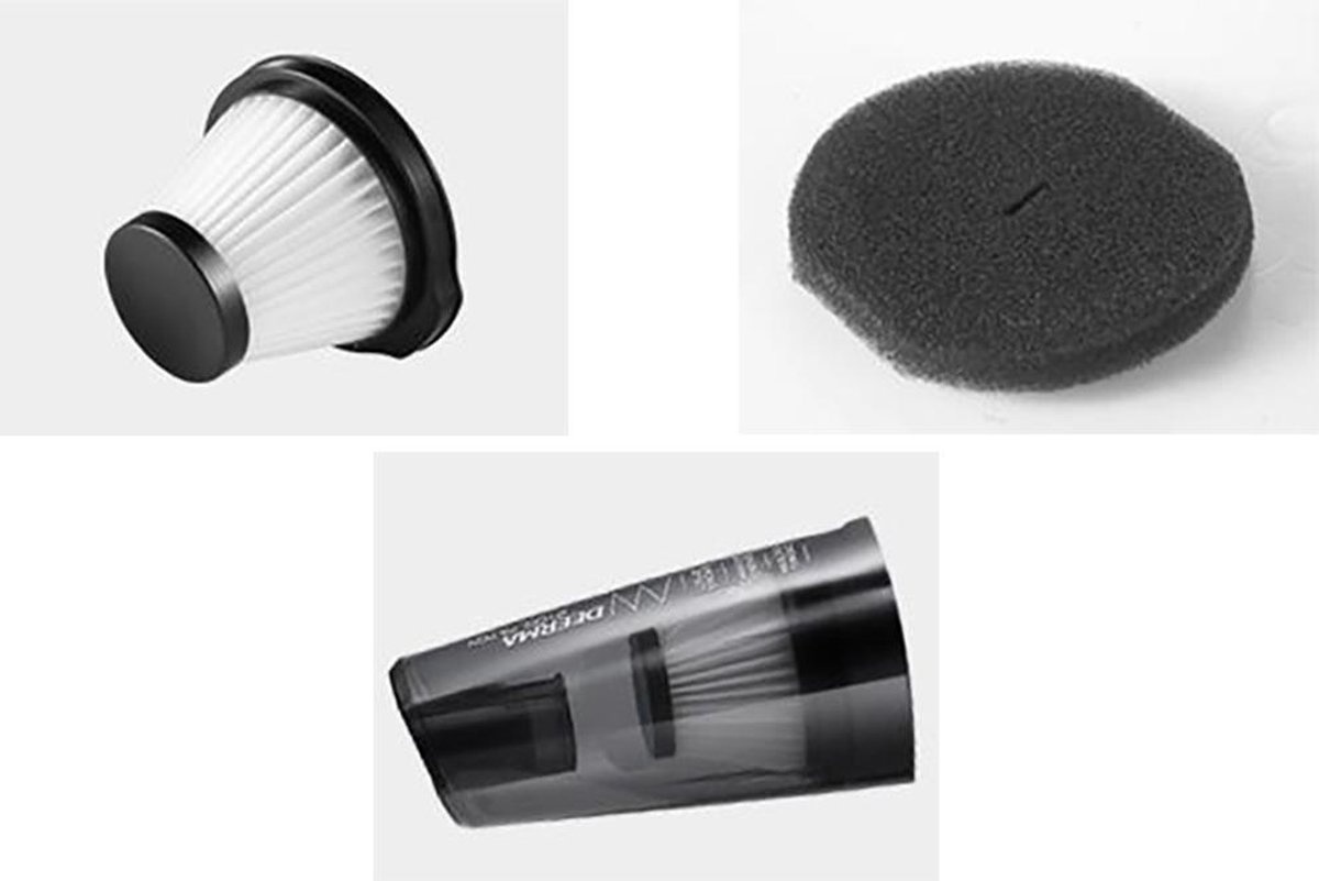 Deerma DX115C Mini Stofzuiger - Zwart | 47% Korting