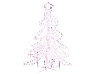 vidaXL Kerstboom met LED's - 87x87x93 cm - 41% Korting