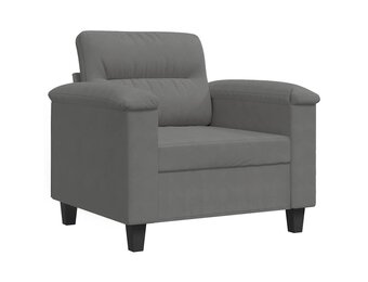 vidaXL Fauteuil Microvezel 60cm Donkergrijs | -57% Korting