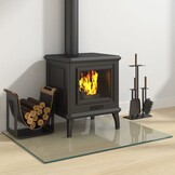 Retourtje: vidaXL Openhaard Glasplaat 80x60cm - Nu 60% Korting!