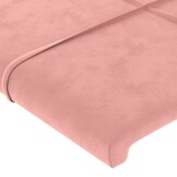 vidaXL Hoofdbord Fluweel Roze 100x5x78/88 cm - 47% Korting