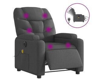 vidaXL Elektrische Massagestoel Stof Donkergrijs - 35% Korting