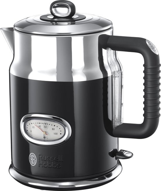 Russell Hobbs 21671-70 Retro Waterkoker - Zwart | 35% Korting!