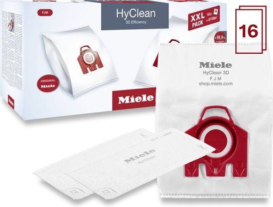 Miele HyClean 3D FJM XXL-pack Stofzuigerzakken - 16 stuks - 35% Korting