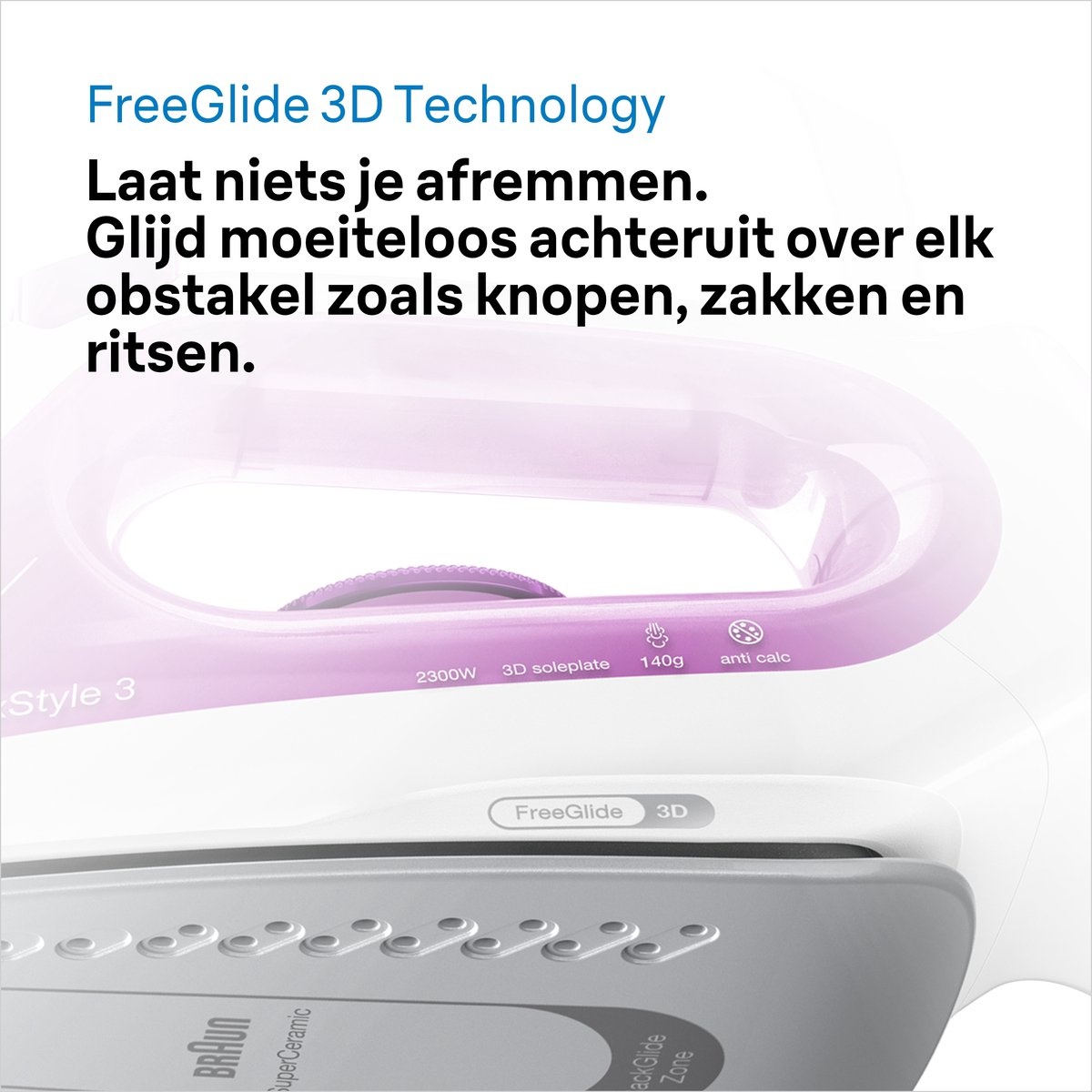 Braun TexStyle 3 SI3030PU Stoomstrijkijzer - 42% Korting - Paars