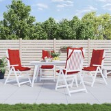 vidaXL Stoelkussens Hoge Rug Oxford Rood - 4 Stuks (35% Korting)