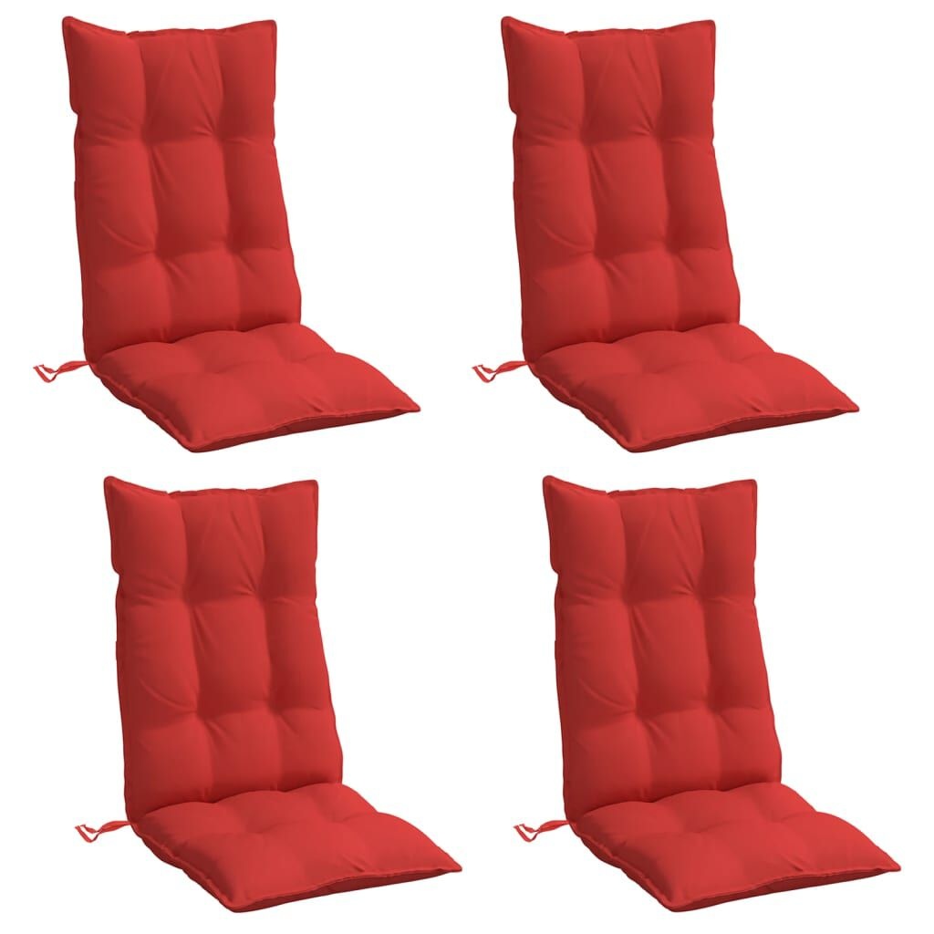 vidaXL Stoelkussens Hoge Rug Oxford Rood - 4 Stuks (35% Korting)