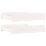 vidaXL Bedlades 2 st. Grenenhout Wit - Nu 42% Korting!