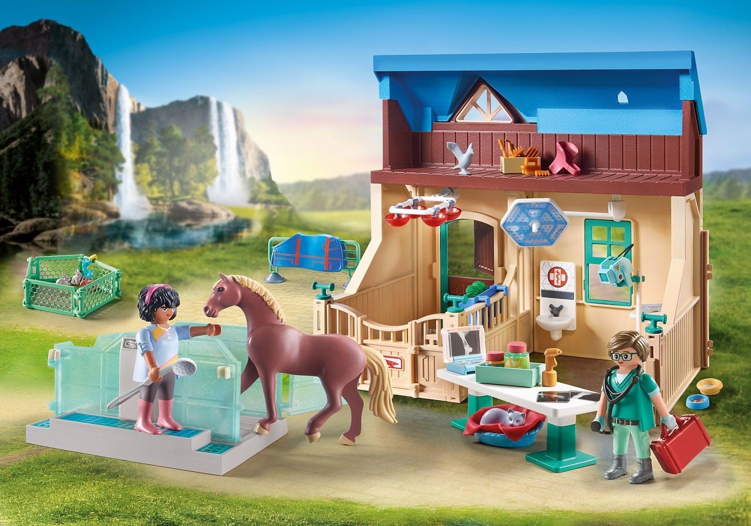 PLAYMOBIL Horses of Waterfall 71352: Dierenartsenpraktijk met 60% korting!