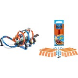 Hot Wheels Racebaan Set: Corkscrew Crash & Straight Builder - 35% Korting!
