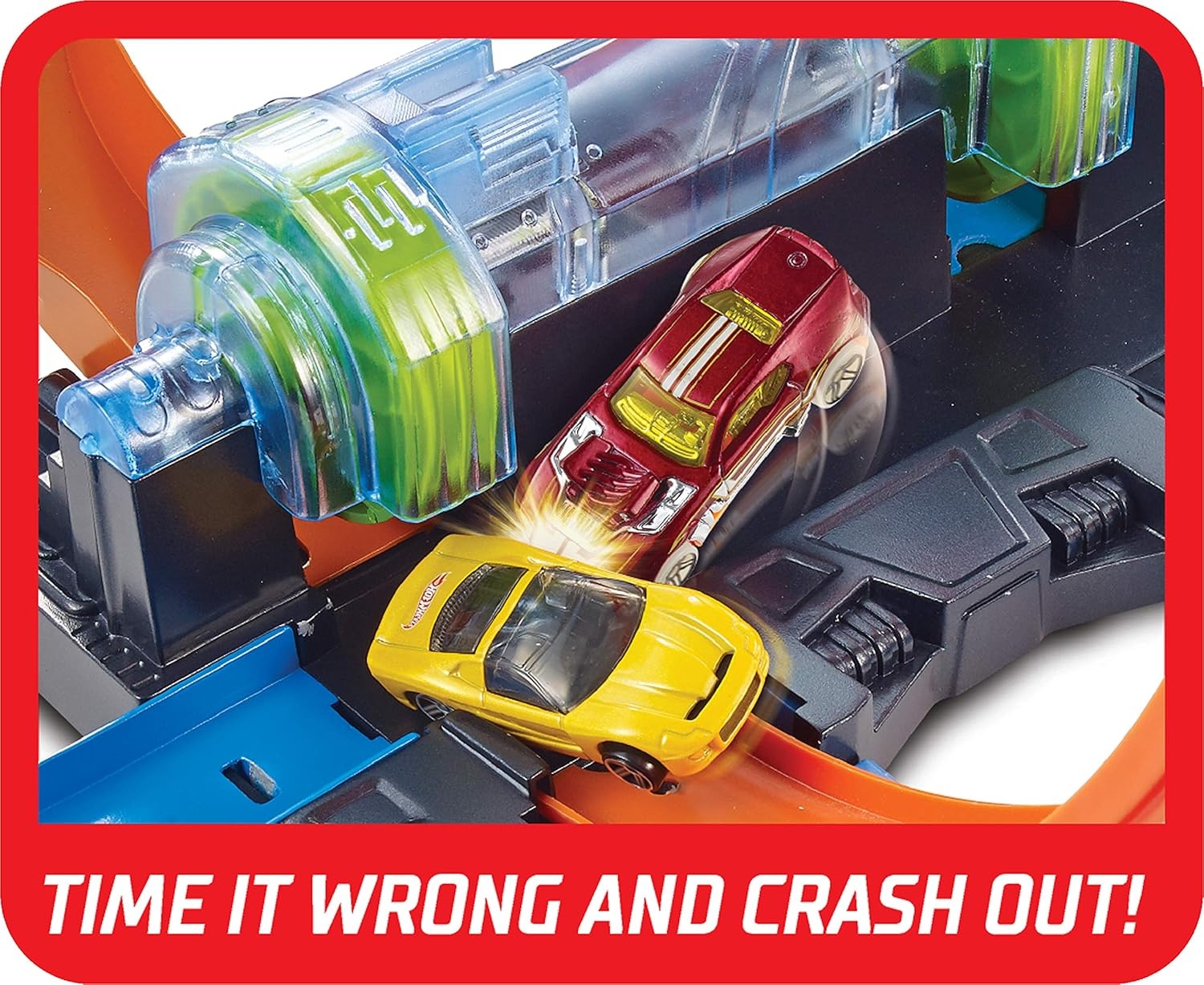 Hot Wheels Racebaan Set: Corkscrew Crash & Straight Builder - 35% Korting!