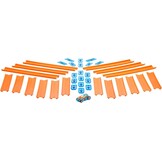 Hot Wheels Racebaan Set: Corkscrew Crash & Straight Builder - 35% Korting!