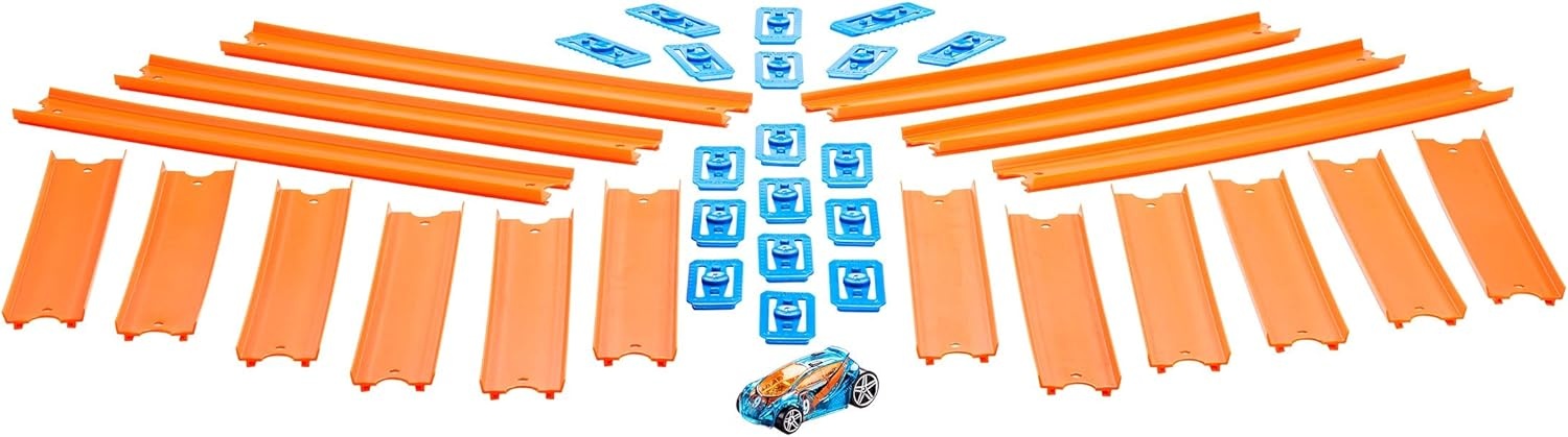 Hot Wheels Racebaan Set: Corkscrew Crash & Straight Builder - 35% Korting!