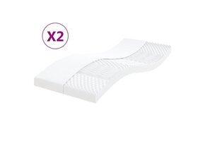 2x vidaXL Schuimmatras 90x200cm - 7 zones - 35% korting!