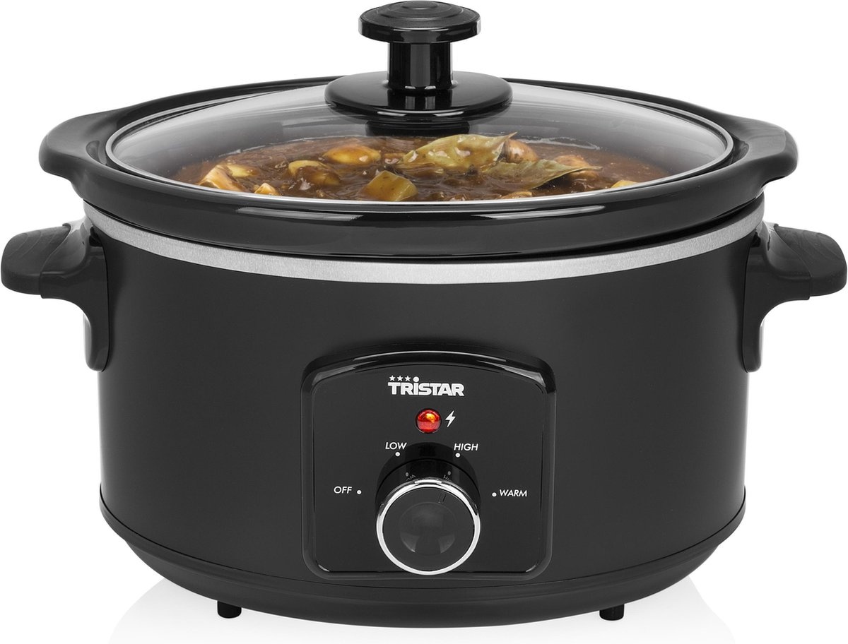 Tristar Slowcooker 180W - 3.5L - Zwart - 55% Korting!