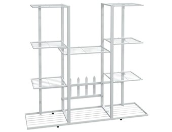 vidaXL Bloemenstandaard IJzer Wit - Nu 60% Korting!