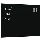 vidaXL Wandbord Gehard Glas Zwart 80x60 cm - 60% Korting
