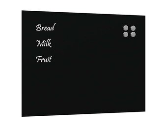 vidaXL Wandbord Gehard Glas Zwart 80x60 cm - 60% Korting