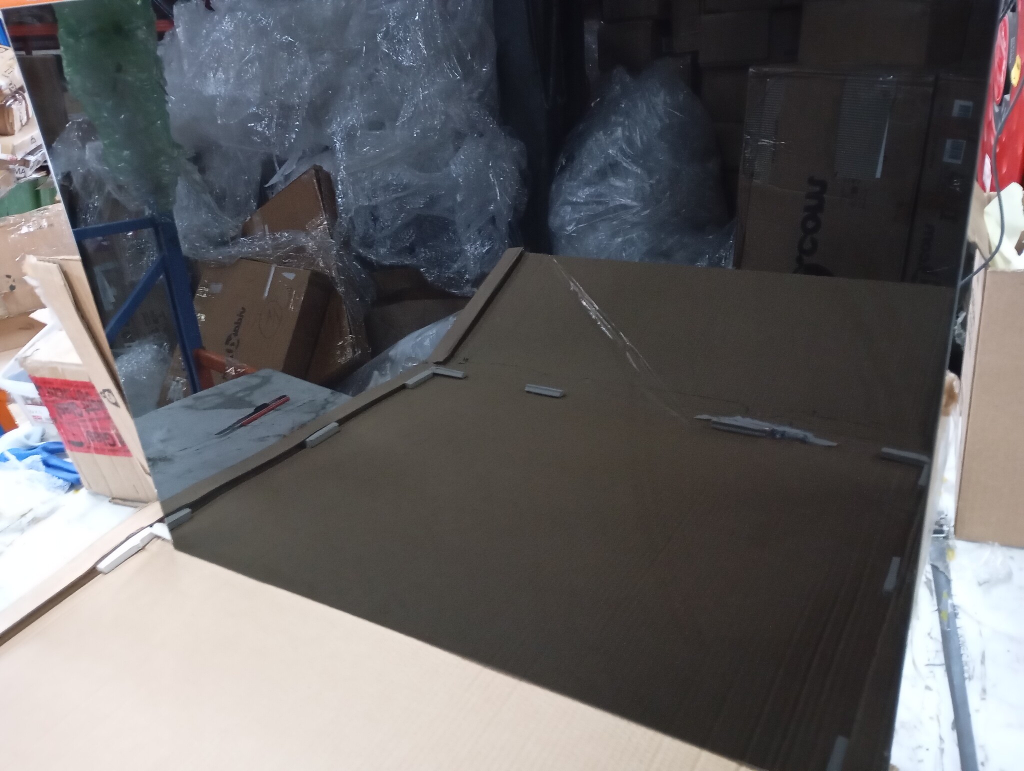 vidaXL Wandbord Gehard Glas Zwart 80x60 cm - 60% Korting