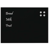 vidaXL Wandbord Gehard Glas Zwart 80x60 cm - 60% Korting