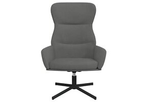 vidaXL Relaxstoel Fluweel Donkergrijs | 42% Korting