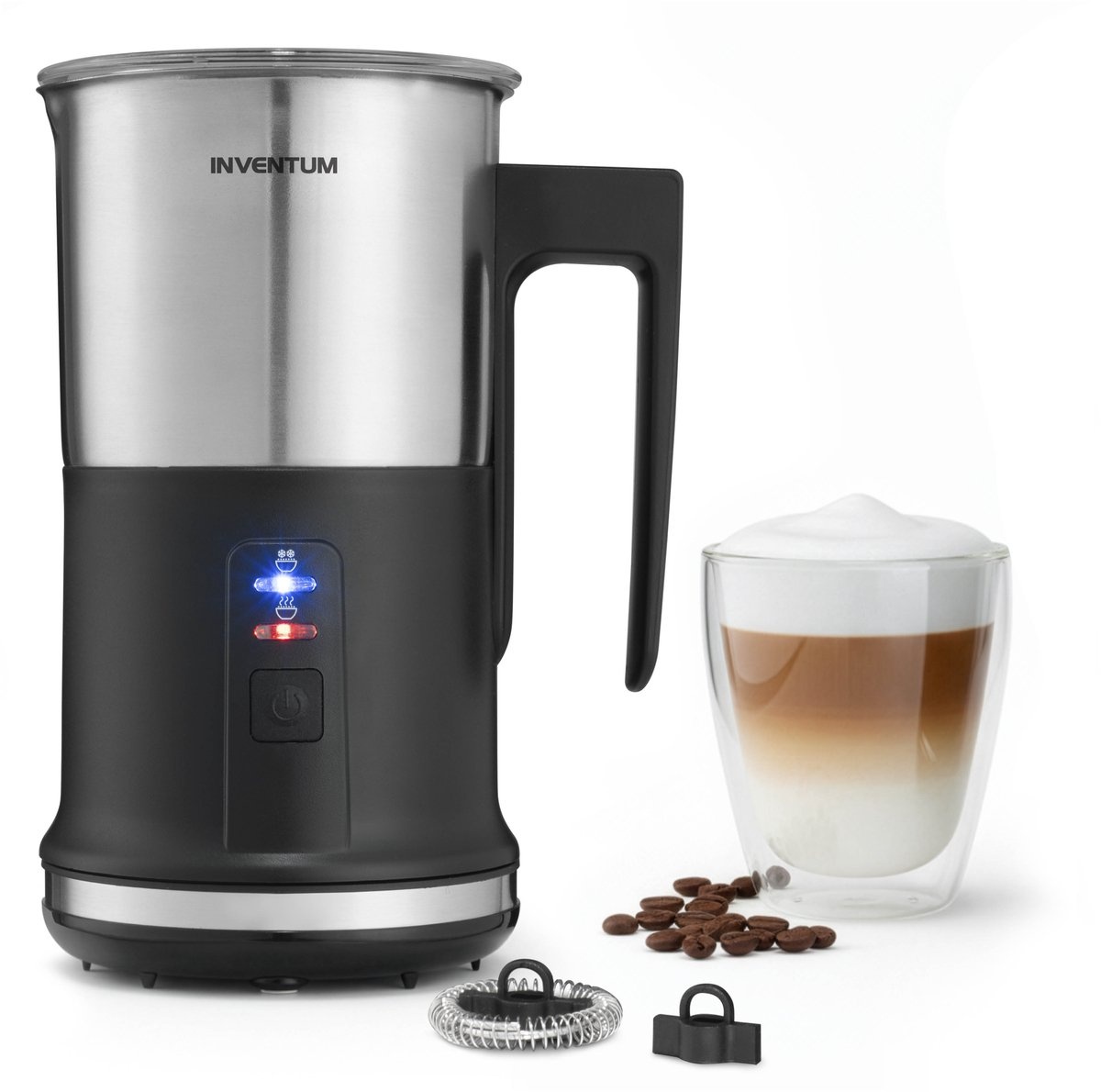 Inventum MK350 Melkopschuimer - 28% Korting - Zwart/RVS