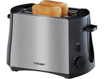 Cloer Broodrooster 3419 - Zwart/RVS | 35% Korting