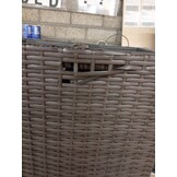 vidaXL Verhoogde Plantenbak met 4 Potten - Poly Rattan Wit | 64% Korting