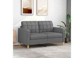 VidaXL 2-zitsbank (140 cm) stof donkergrijs - 35% korting