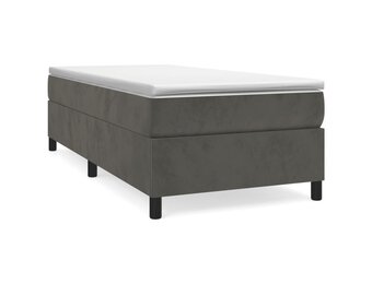 vidaXL Bedframe Fluweel Donkergrijs 80x200 cm - 35% Korting!
