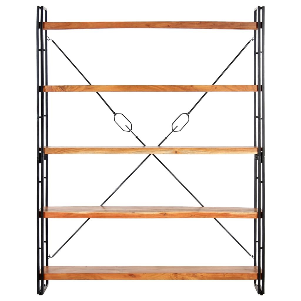 vidaXL Boekenkast Massief Acaciahout - 5 schappen - 140x30x180 cm - 55% Korting