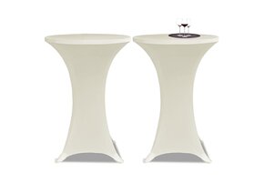 Pokrowce na stoły wysokie okrągłe Ø80cm Kremowe 2 szt.