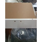 Fotel ogrodowy biały sosnowy z poduszkami 2 szt