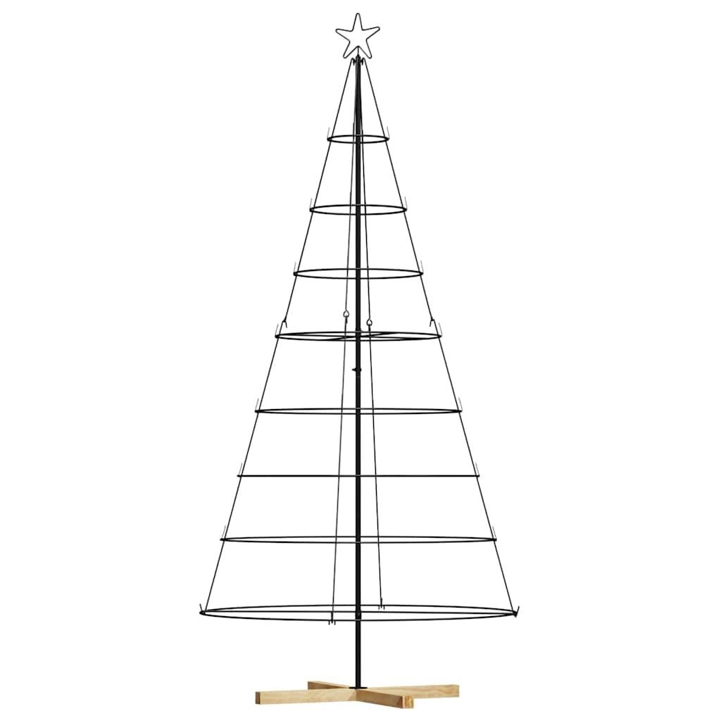 vidaXL Kerst Cone Boom met standaard Zwart 210 cm | 47% Korting