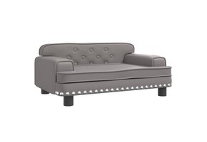 vidaXL Kinderbank Kunstleer Grijs - 59% Korting!