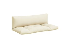 vidaXL Palletkussens (2 st) Crème - Nu 57% Korting!