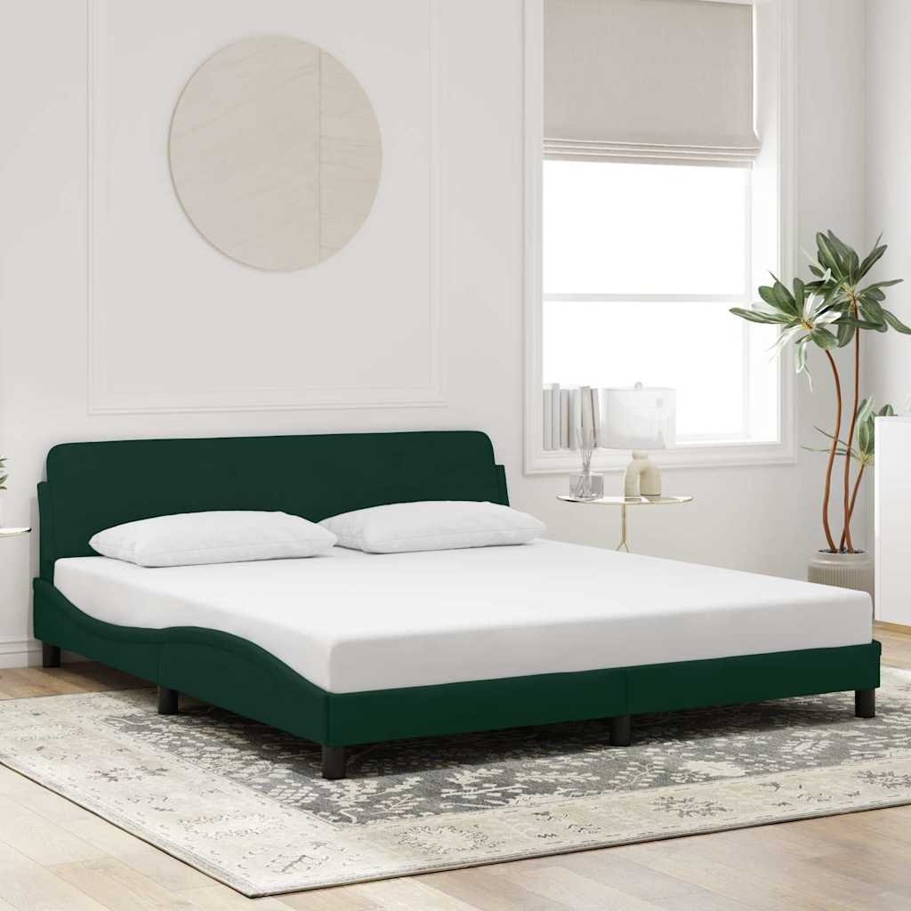 vidaXL Bedframe Fluweel Donkergroen 180x200 cm - 37% Korting!
