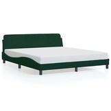 vidaXL Bedframe Fluweel Donkergroen 180x200 cm - 37% Korting!