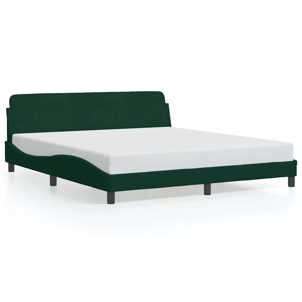 vidaXL Bedframe Fluweel Donkergroen 180x200 cm - 37% Korting!
