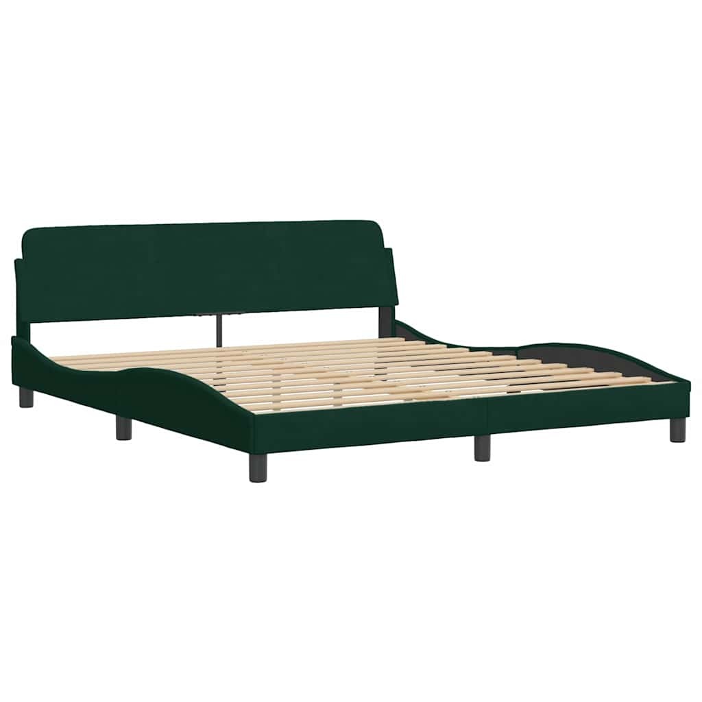 vidaXL Bedframe Fluweel Donkergroen 180x200 cm - 37% Korting!