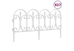 vidaXL Gazonranden 17 st 10m PP Wit - 47% Korting!