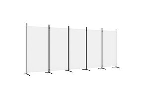 VidaXL Kamerscherm 5 panelen - Wit - 60% Korting!