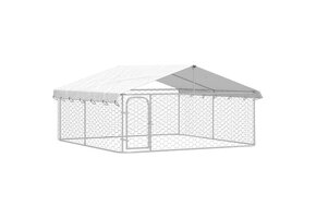 vidaXL Hondenkennel met dak - 300x300x150 cm | 37% Korting!
